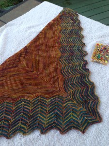 chelseas shawl blocking