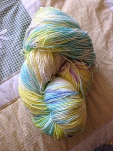 This is how the yarn looks in the skein