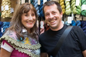 Anne and Daniel Yuhas - friend, knitting teacher, author of "Knitting from the Center Out" and oh yes, Radar's dad!