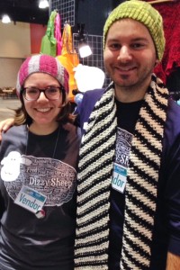 Sarah (wearing the Rose City hat) and Michael (wearing the original Dizzy scarf), staffing the Dizzy booth.  One of those t-shirts will be coming home with me to Portland.  Aren't they great?