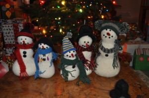 The year we made felted Christmas toys.