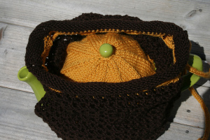 Sholeen's version of Mr. Knightley's tea cozy.  Beautifully knit!