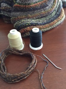 Tools needed - buttonhole thread, yarn, yarn needle 