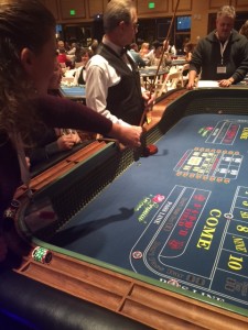 At Game Night, Gwen Bortner tried to teach me to play Craps.  She can apparently teach anybody anything, because I really enjoyed myself!  